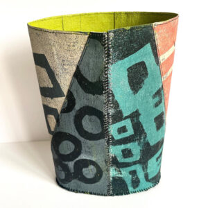 Lime, apricot, grey, blue and black